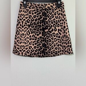 NWT ADORA Leopard Mini Skirt- S